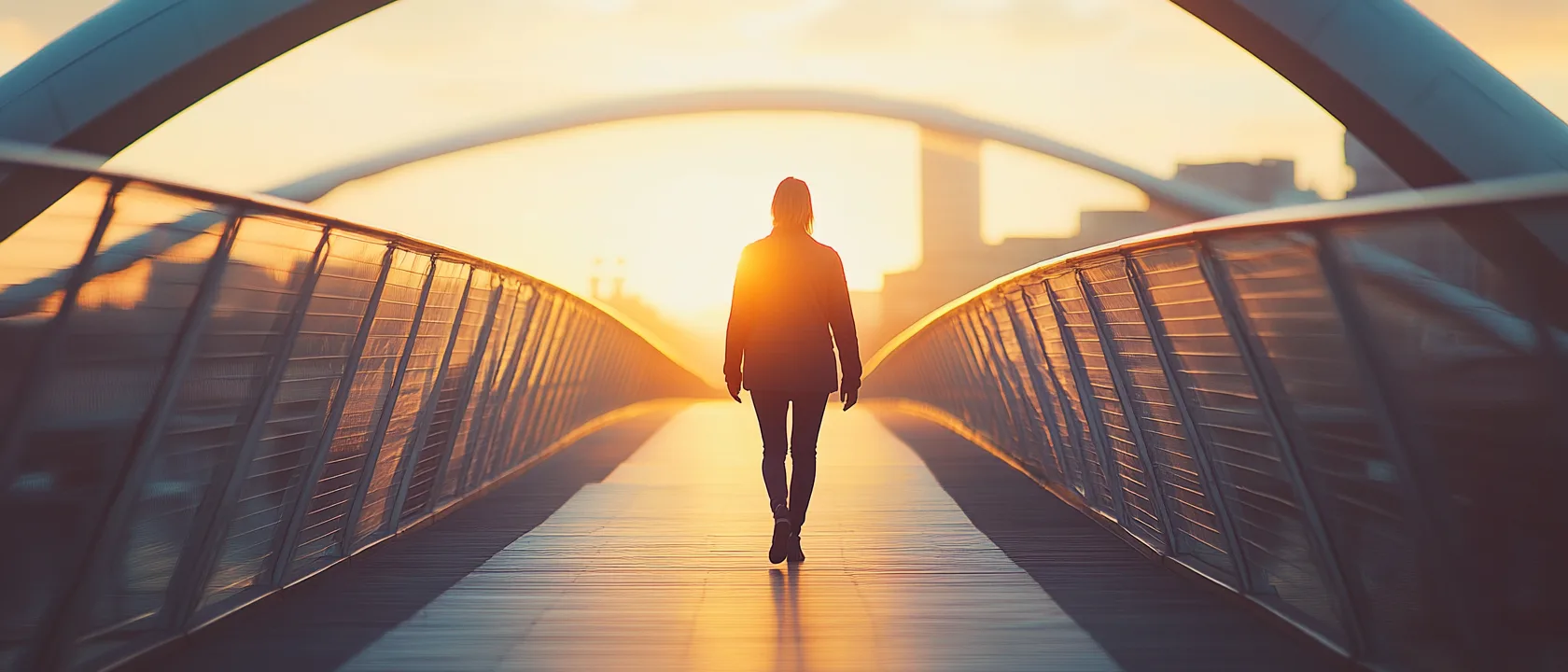 Person walking confidently toward financial freedom